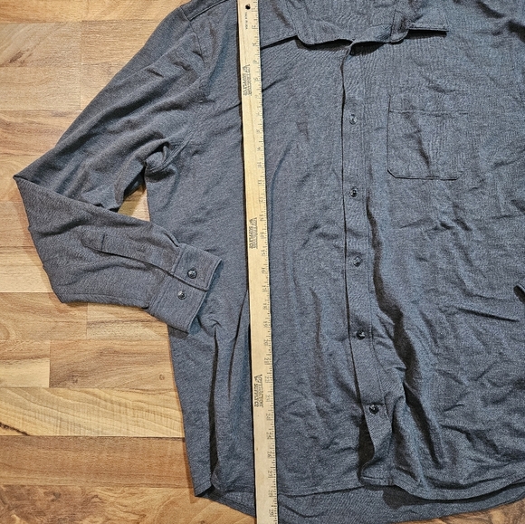Travis Mathew Button-Down Shirt Gray Mens XXL Long Sleeve - Picture 8 of 11